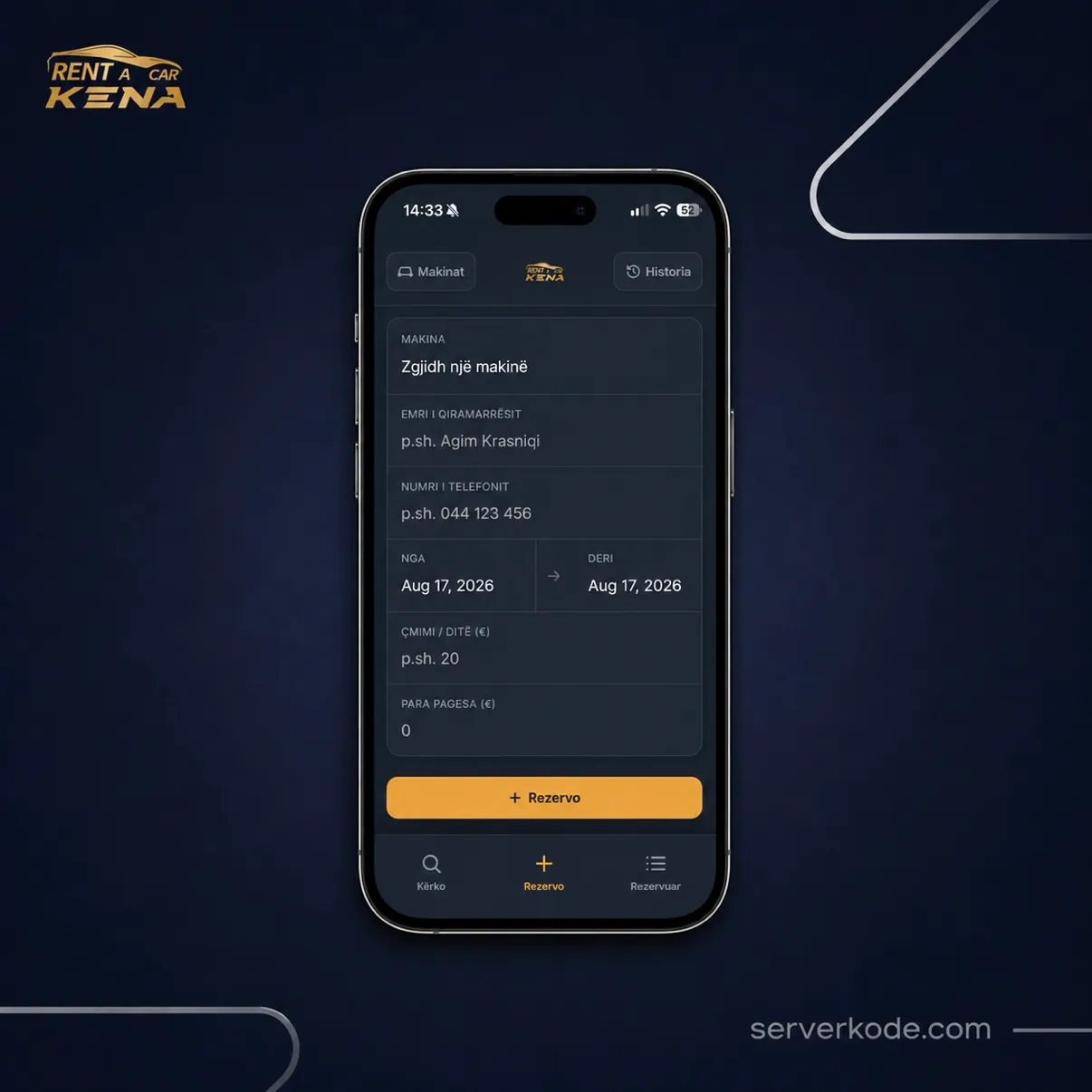 Rental System — Calendar